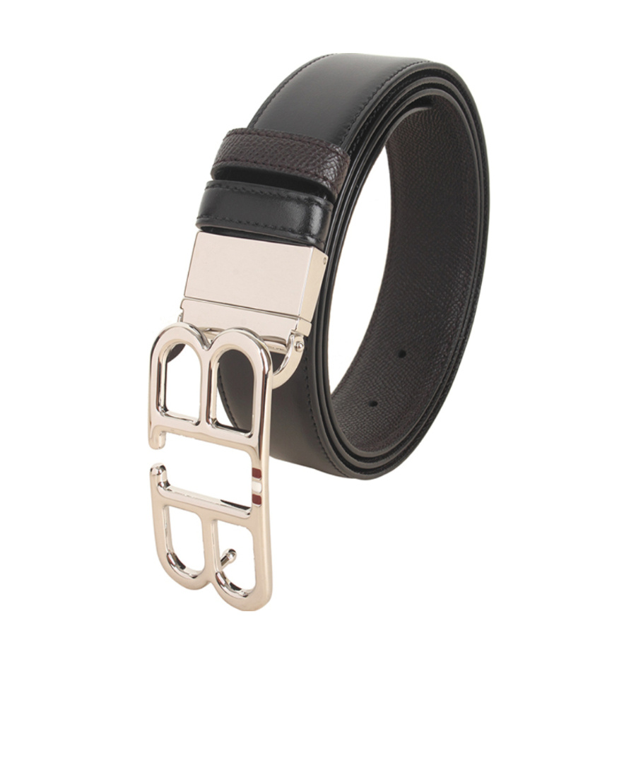 Bally Letter B Double-sided Belt In Black