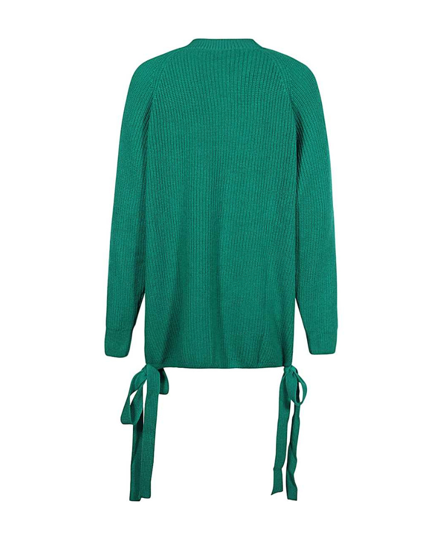 Msgm V-neck Cardigan In Green