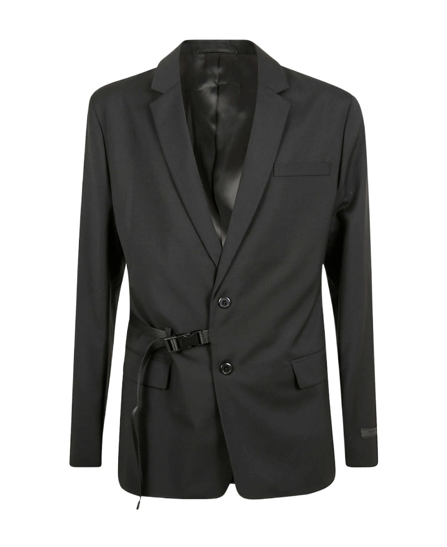 Prada Lapel Suit Jacket In Black