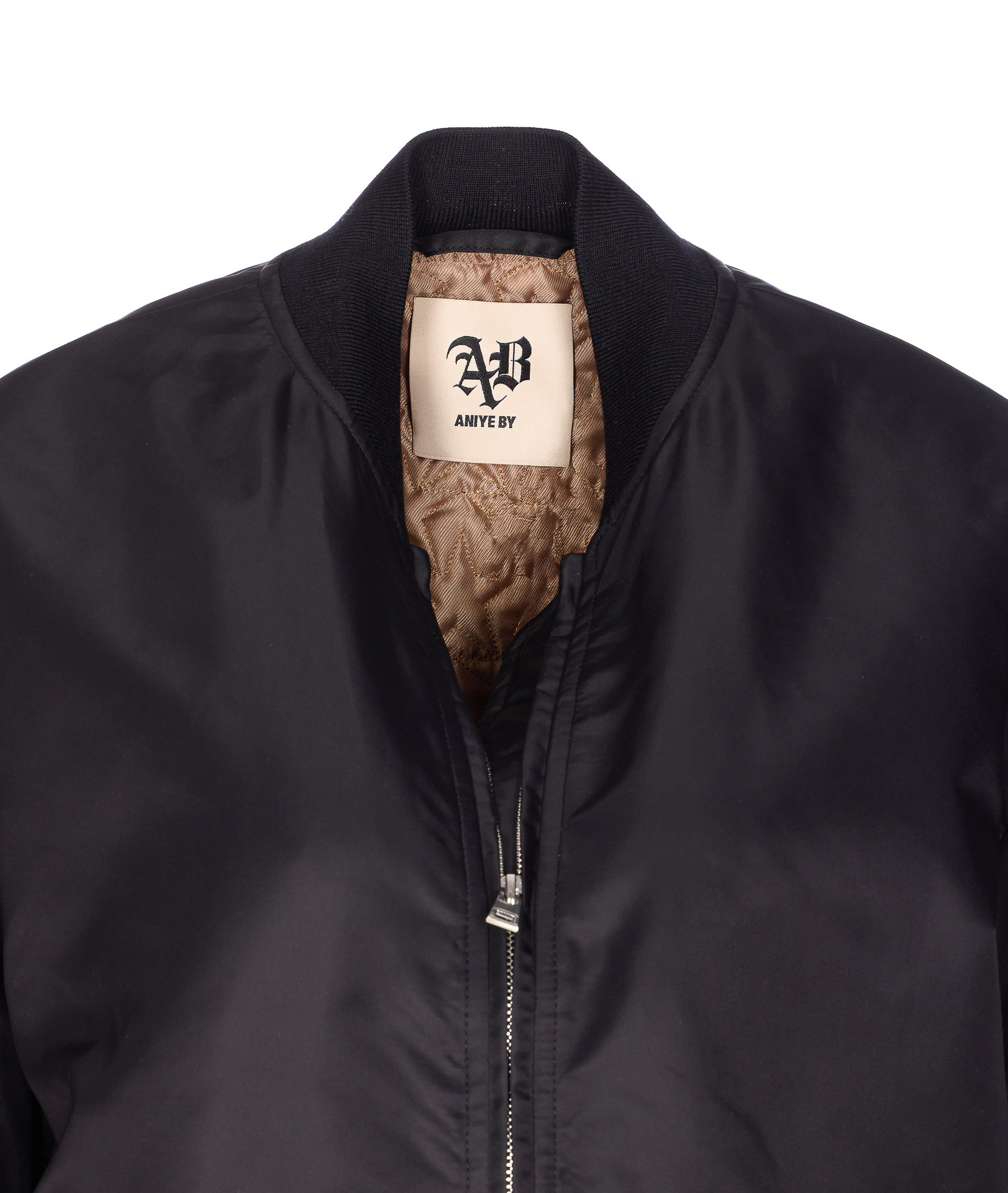 Aniye By Zippered Long-sleeved Casual Jacket In Black