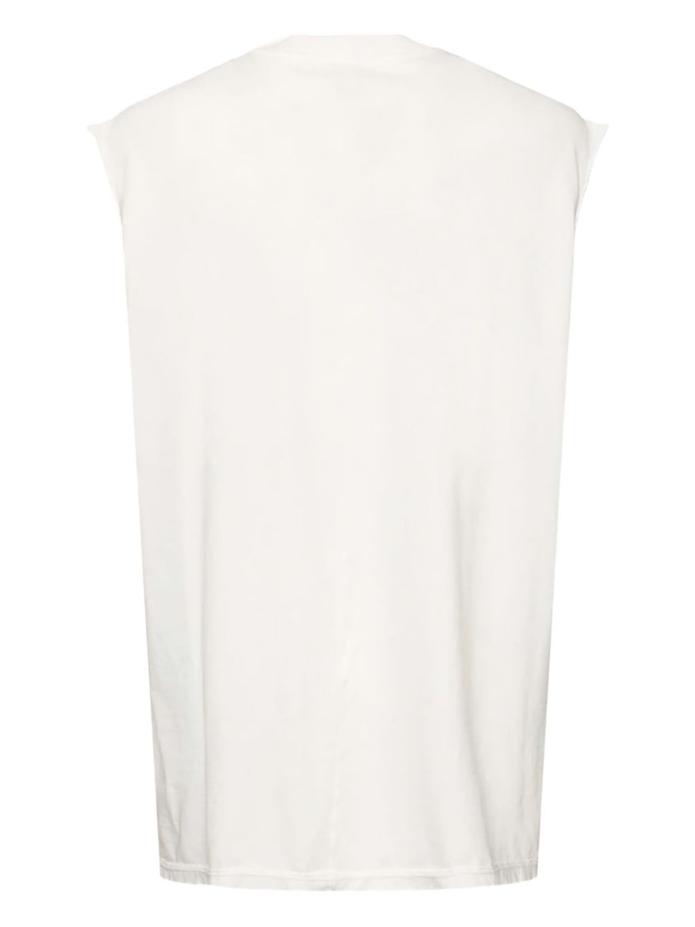 Rick Owens Drkshdw Raw-edge Sleeveless Tank Top In White