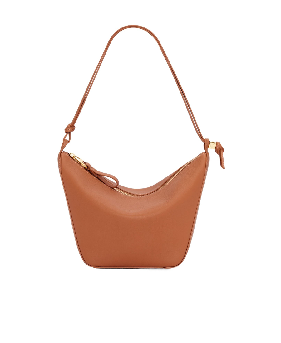Loewe Hammock Drawstring Small Leather Shoulder Bag In Brown