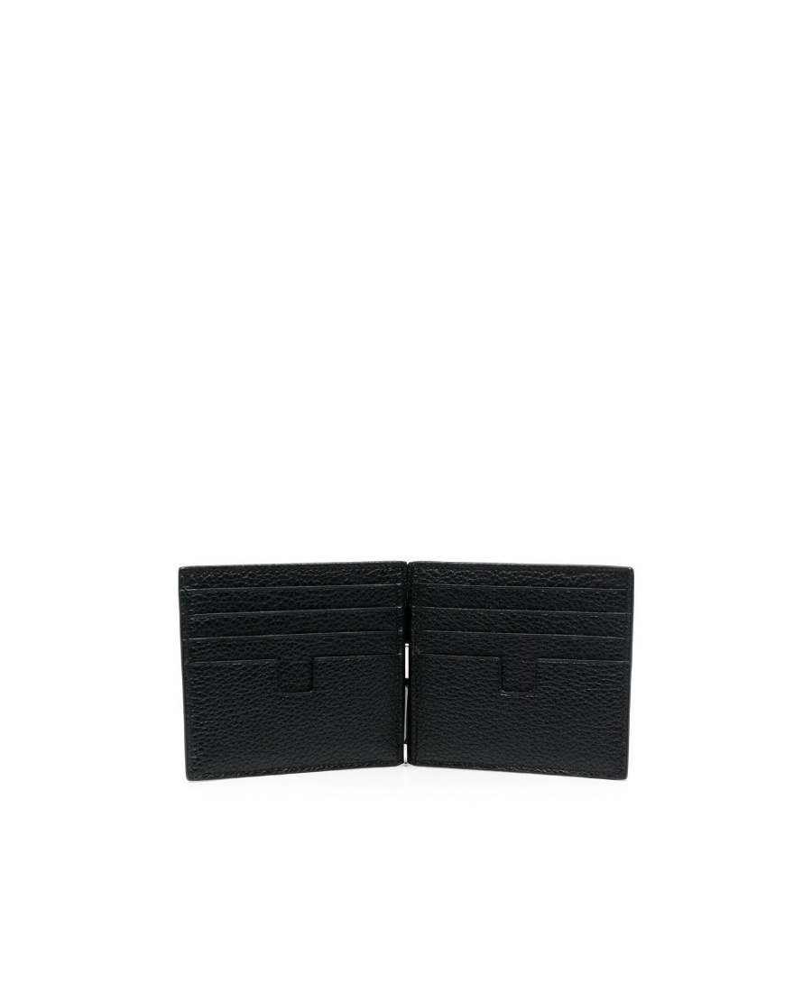 Tom Ford Bifold Leather Cardholder In Black