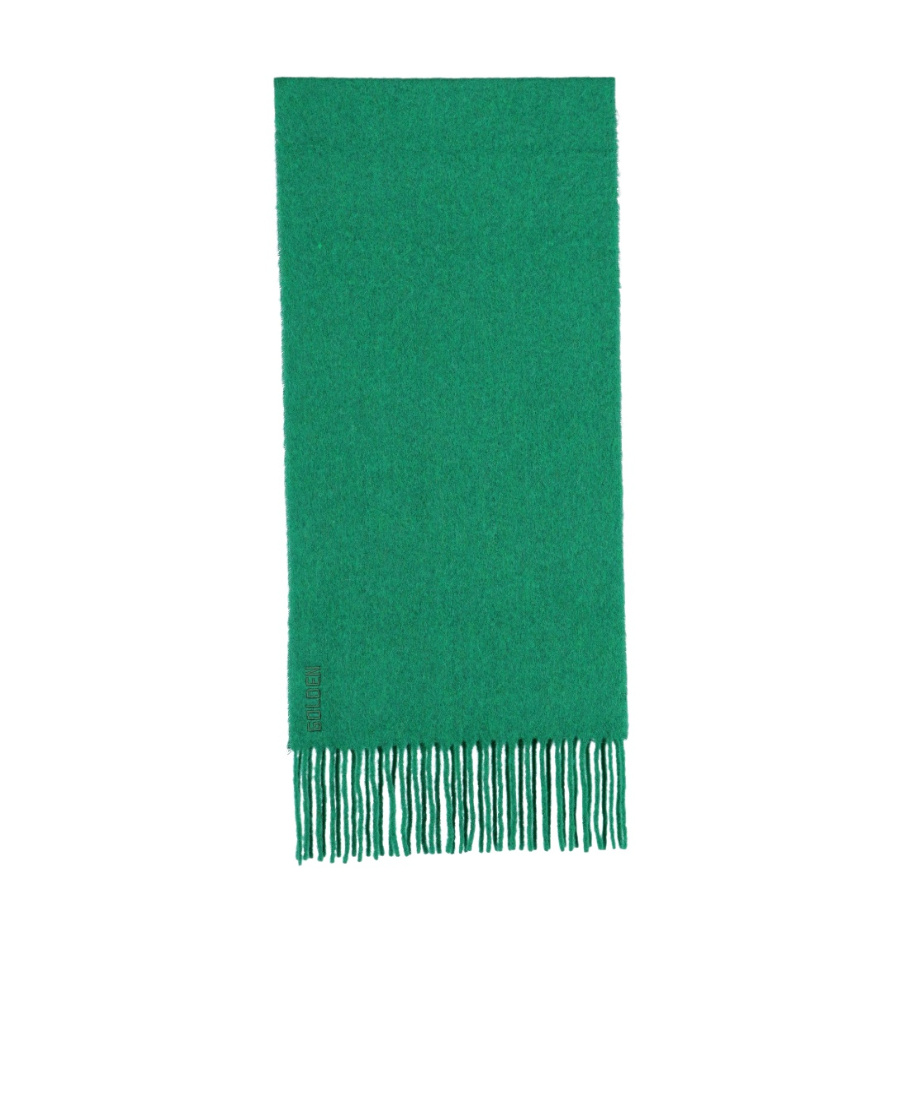 Golden Goose Alpaca Wool-blend Fringed Scarf In Green