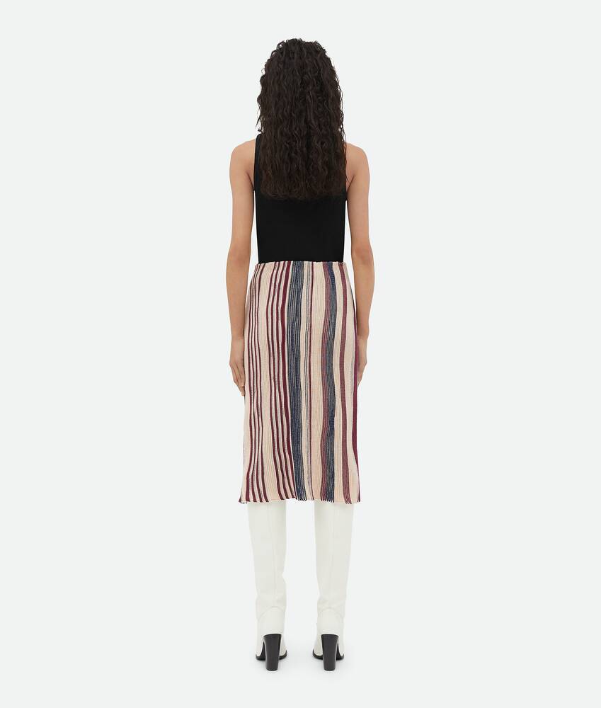 Shop Bottega Veneta Striped Mid-length Skirt In Multicolor