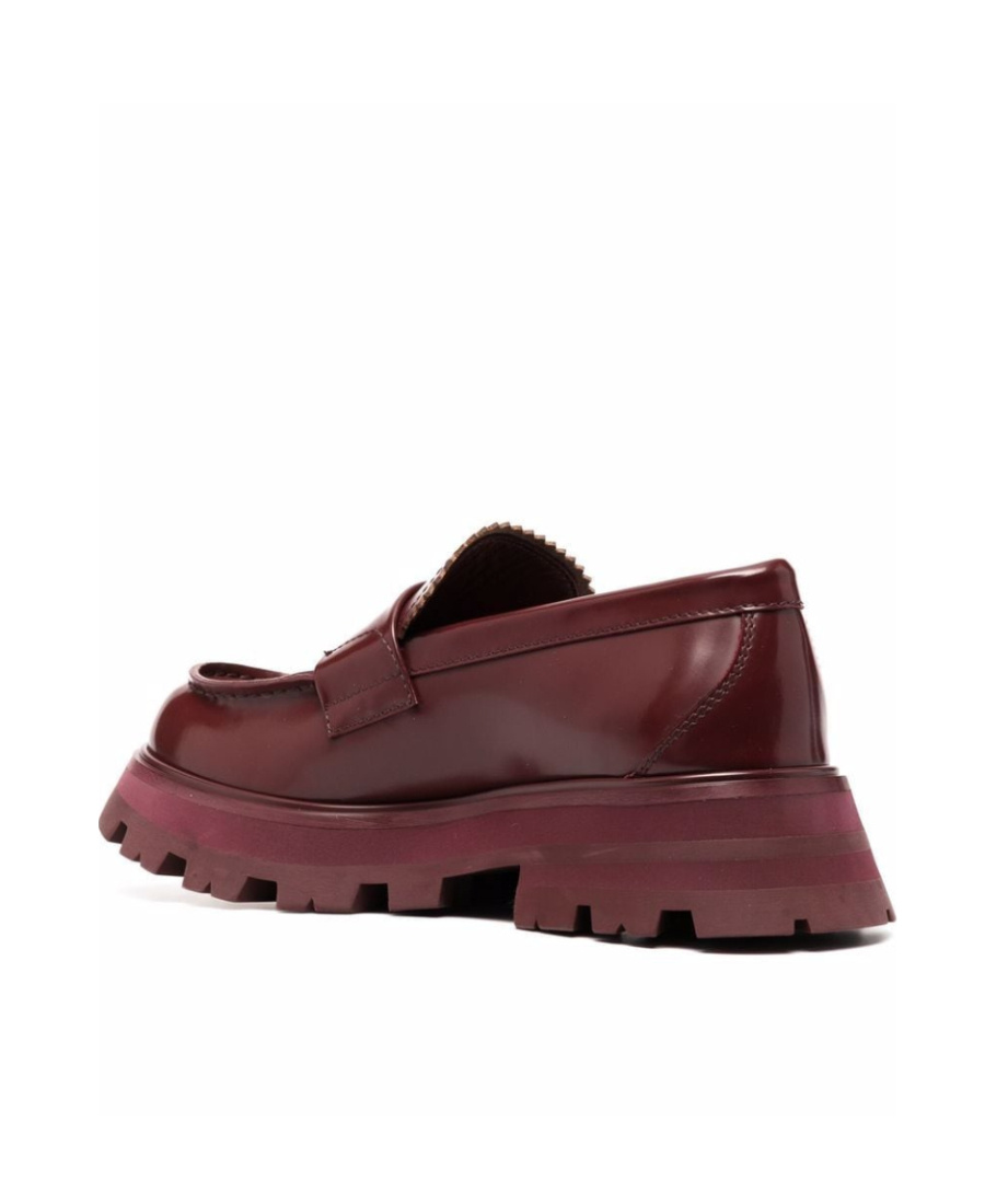 Alexander Mcqueen Platform Loafer Shoes In Red