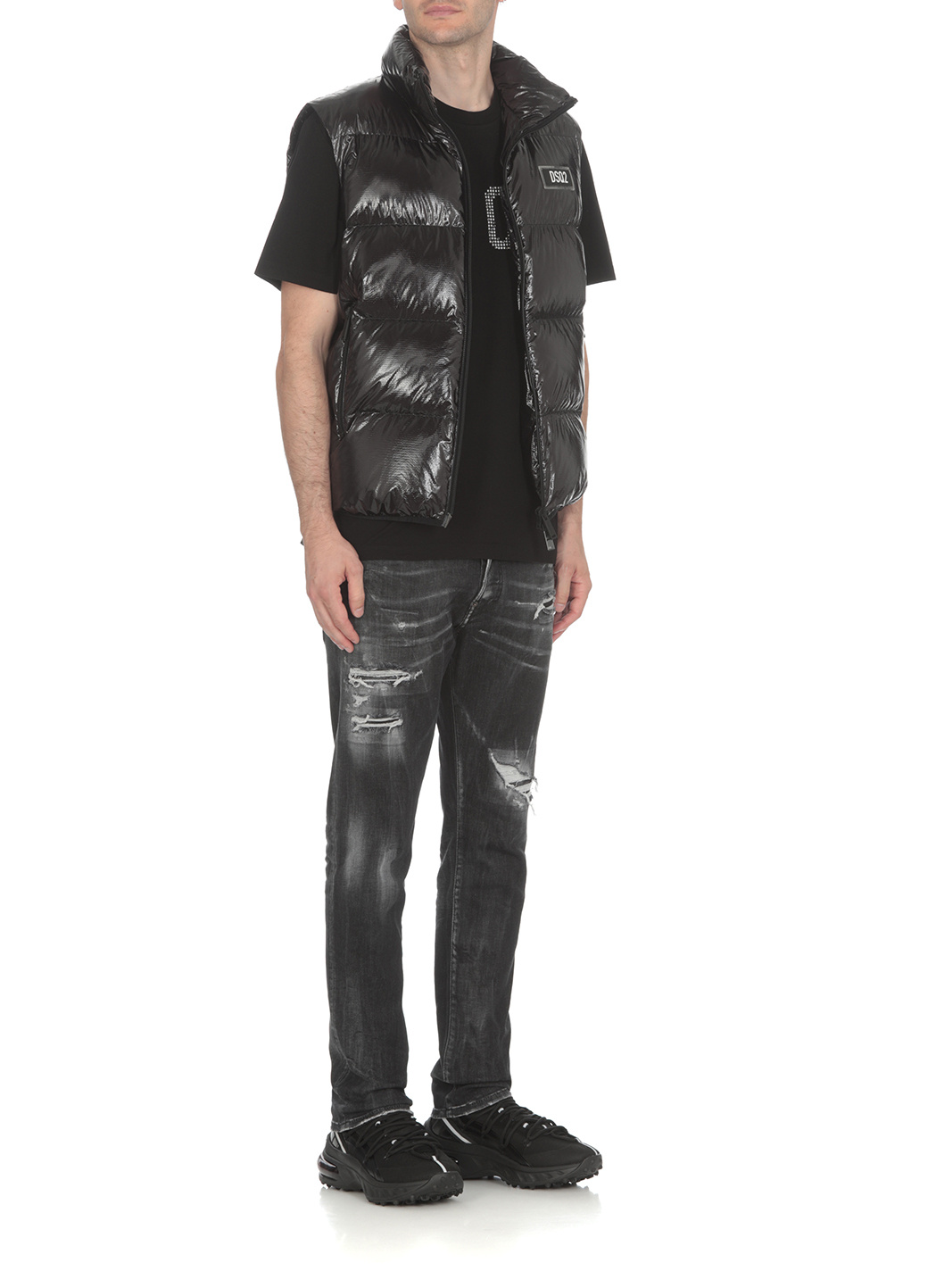 Dsquared2 Icon Studded T-shirt In Black