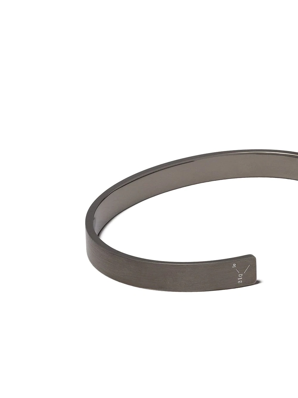 Shop Le Gramme Le 21g Brushed Ribbon Braclet In Gray