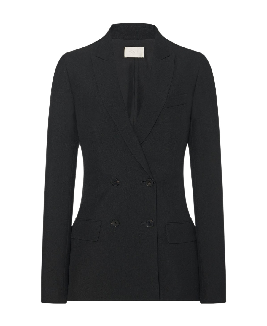 The Row Double-breasted Blazer In Black