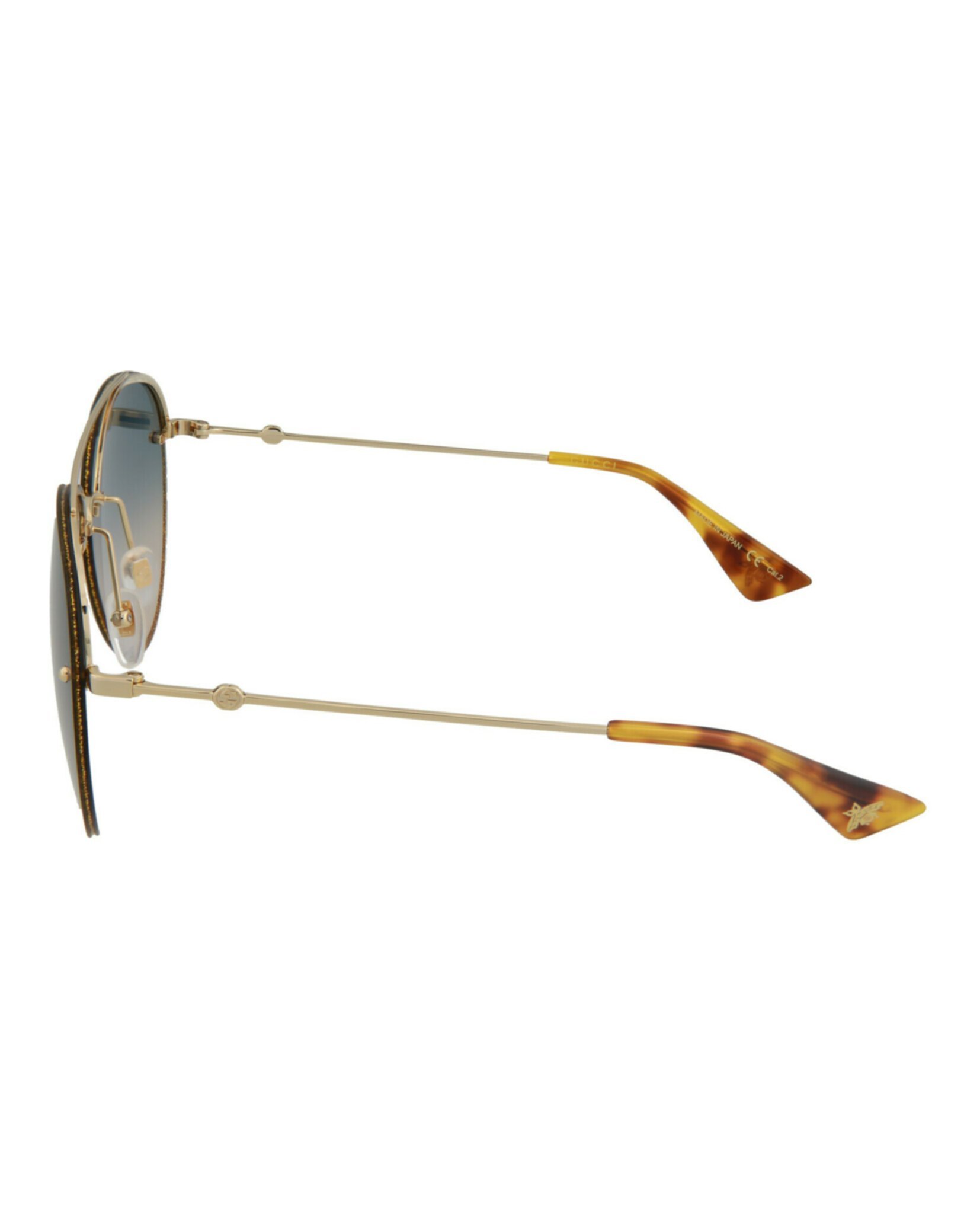 Gucci Pilot's Classic Sunglasses In Blue