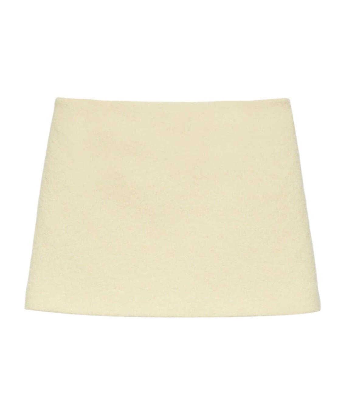 Msgm A-line Mini Skirt With Textured Surface In Nude