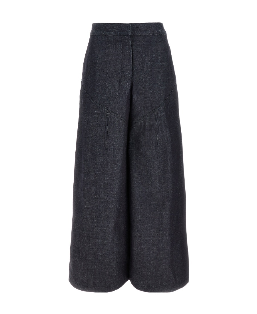 JIL SANDER CROPPED WIDE-LEG TROUSERS 