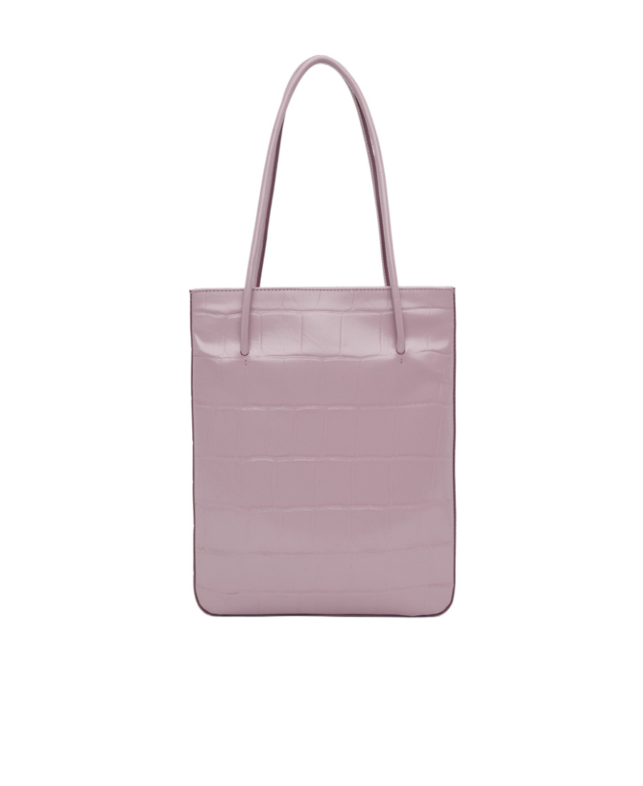 By Far Ssense Work Capsule – Purple Script Tote In Pink