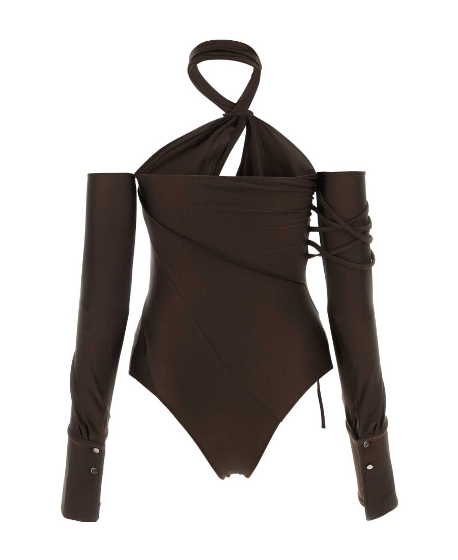 Coperni Multi-strap Stretch Jersey Bodysuit In Black