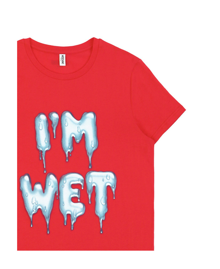 Moschino Round-necked Logo T-shirt In Red