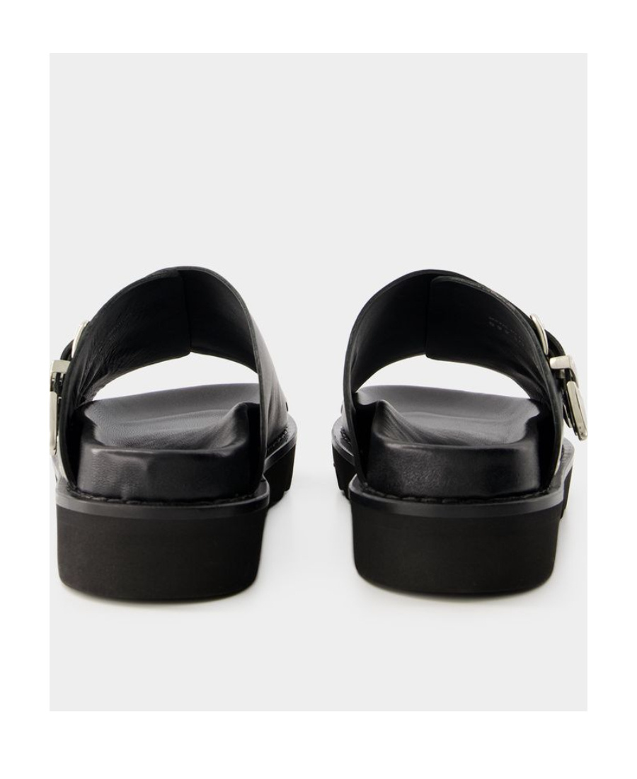 Toga Buckle-embellished Slides In Black