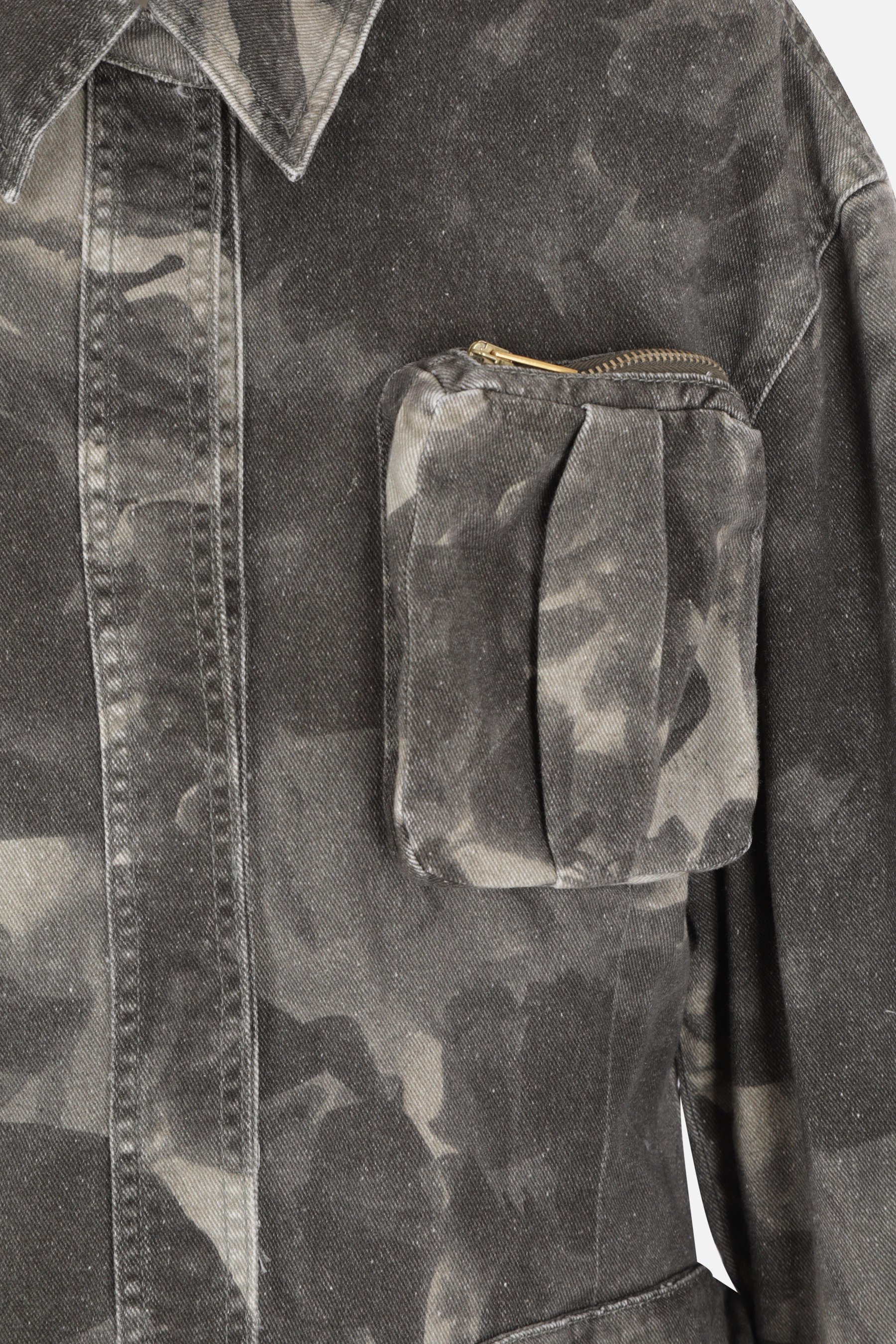 Blumarine Jean Camouflage-print Jacket In Black