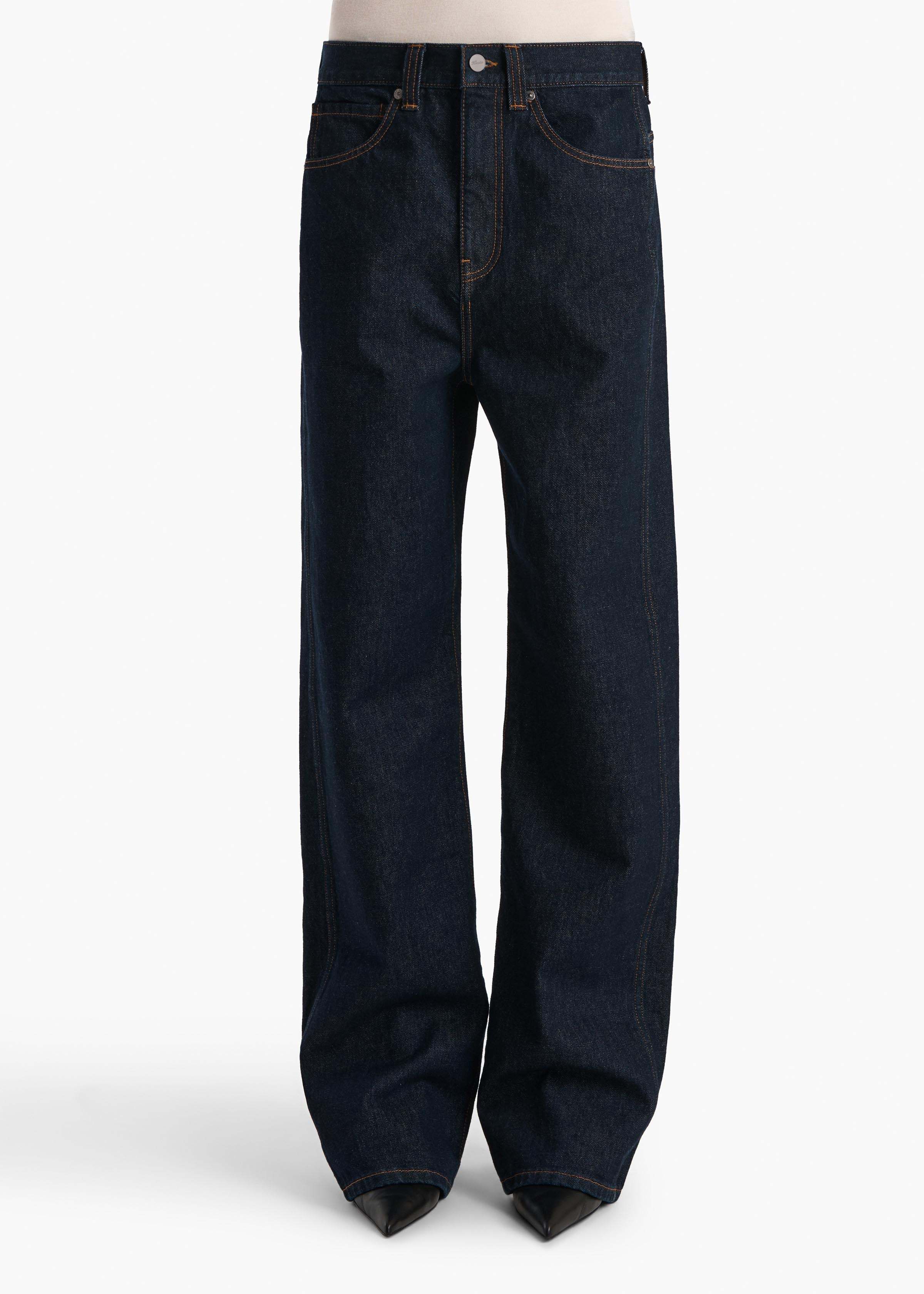 Khaite Bonnie Straight-leg Cotton Denim Jeans In Blue