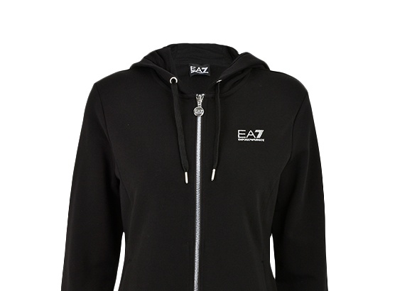 Ea7 Exquisite Hot Drill Logo Set In Black