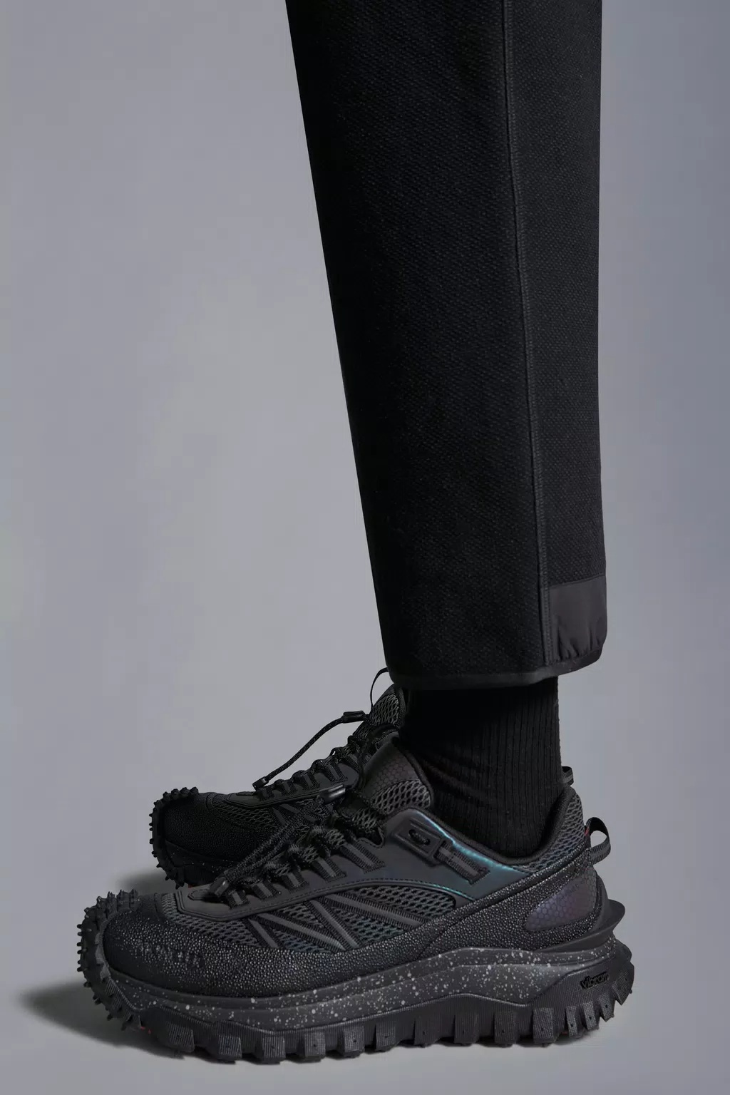 Moncler Cotton Joggers Elastic Waistband In Black