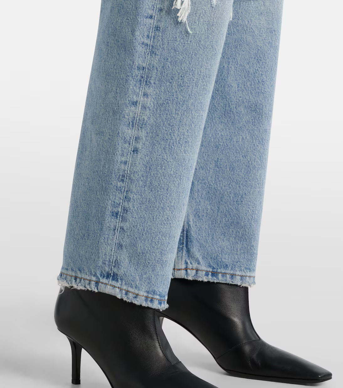 Agolde Mid-rise Straight-leg Denim Trousers In Blue
