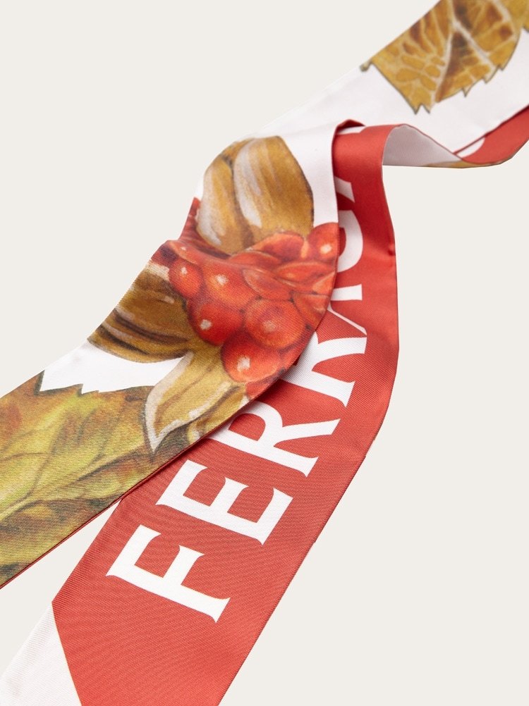 Ferragamo Pattern Scarf In Red
