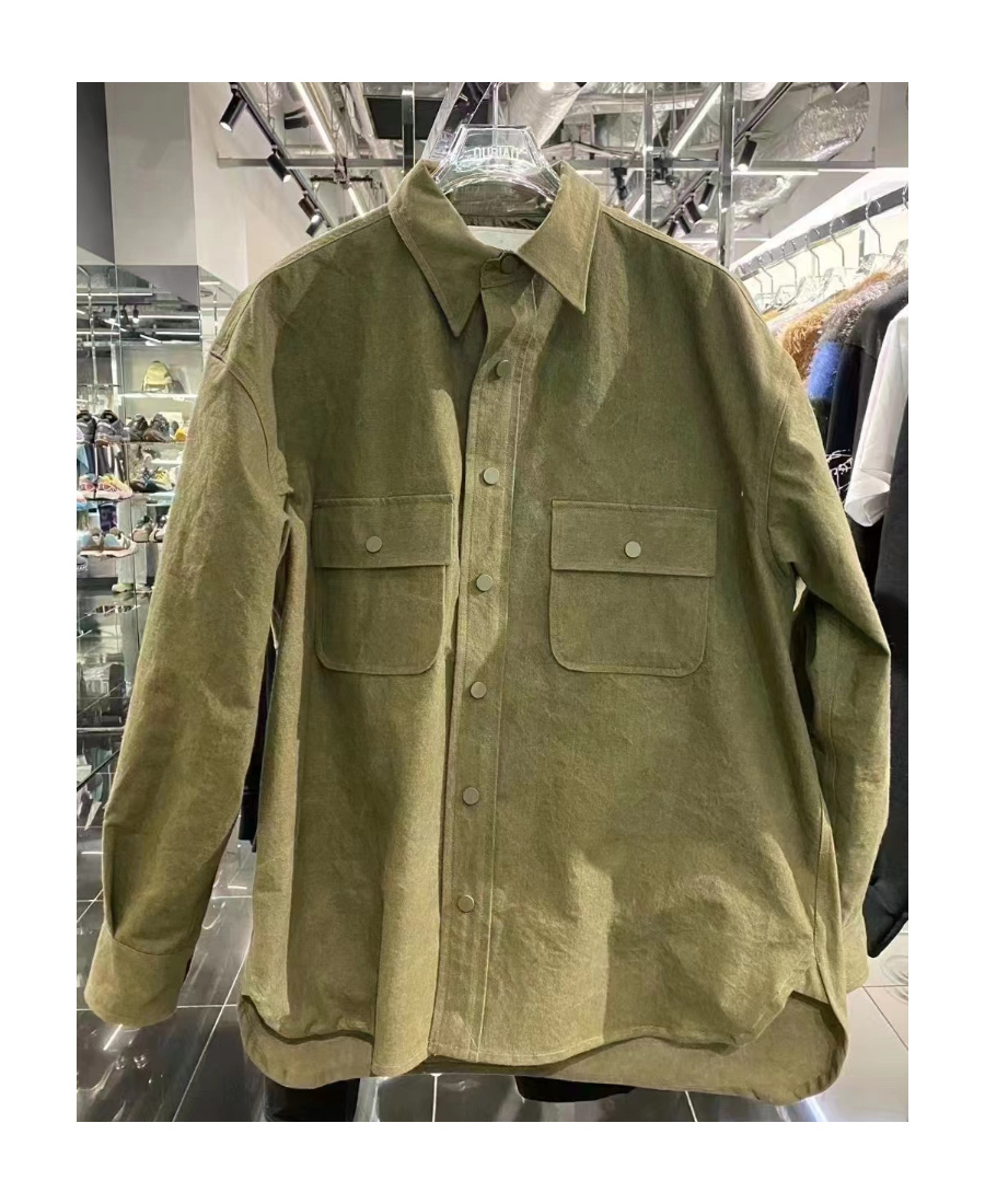 Readymade Logo-print Cargo Shirt In Green