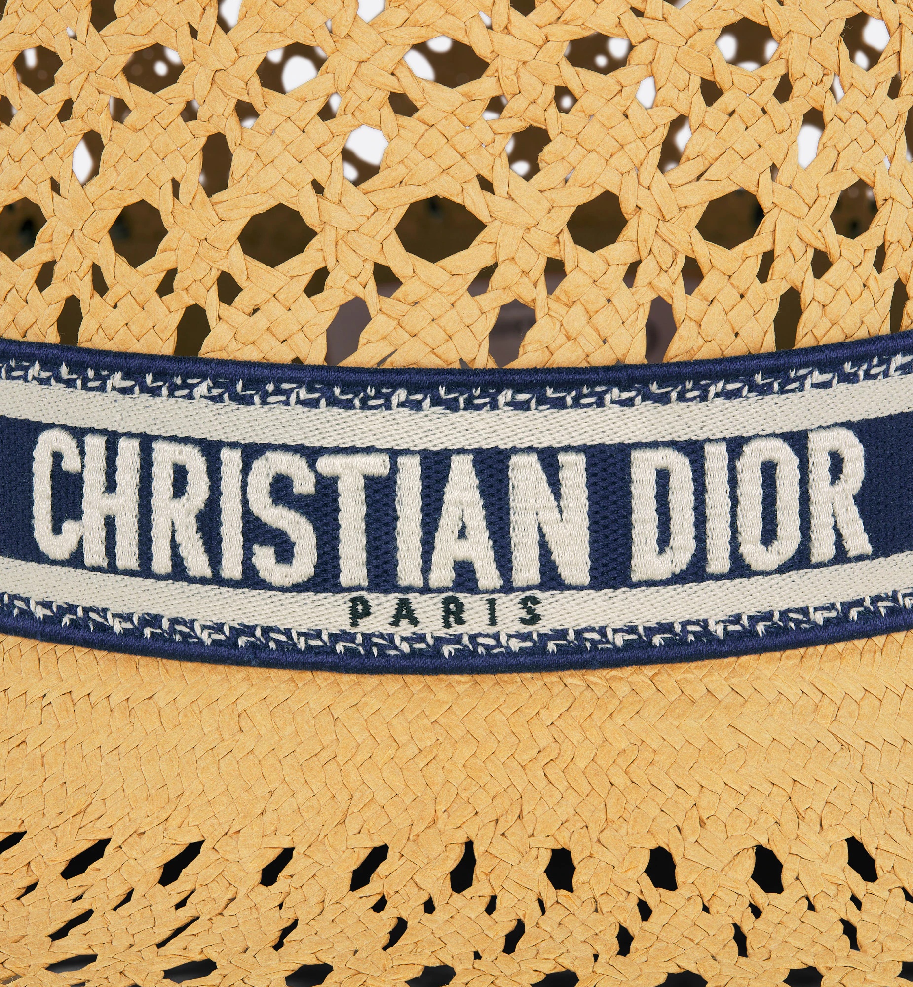 Dior Iviera Naughtily-d Narrow-rimmed Hat In Nude
