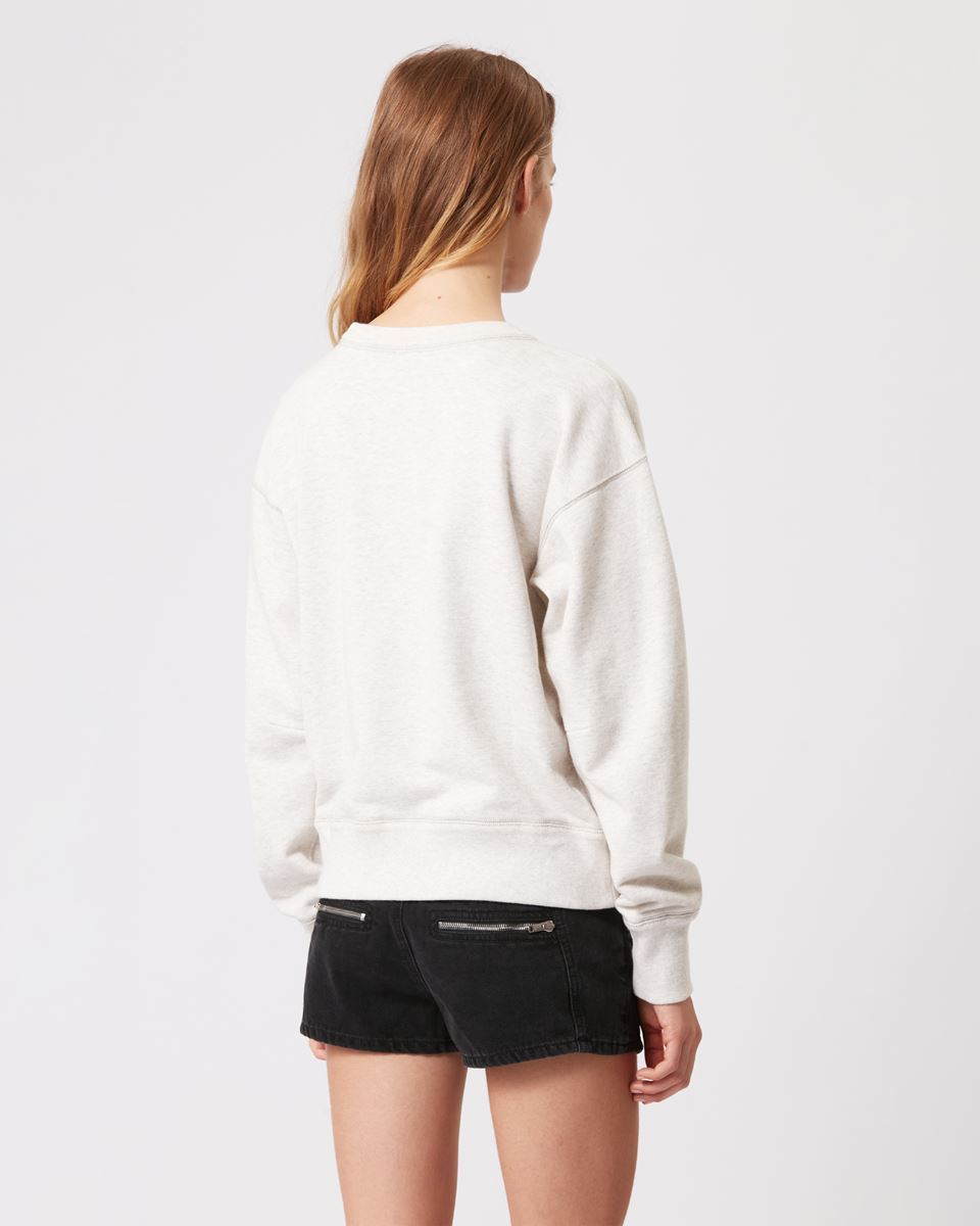 Isabel Marant Shad Lightweight Cotton Sweatshirt With Logo Clothing In Gray