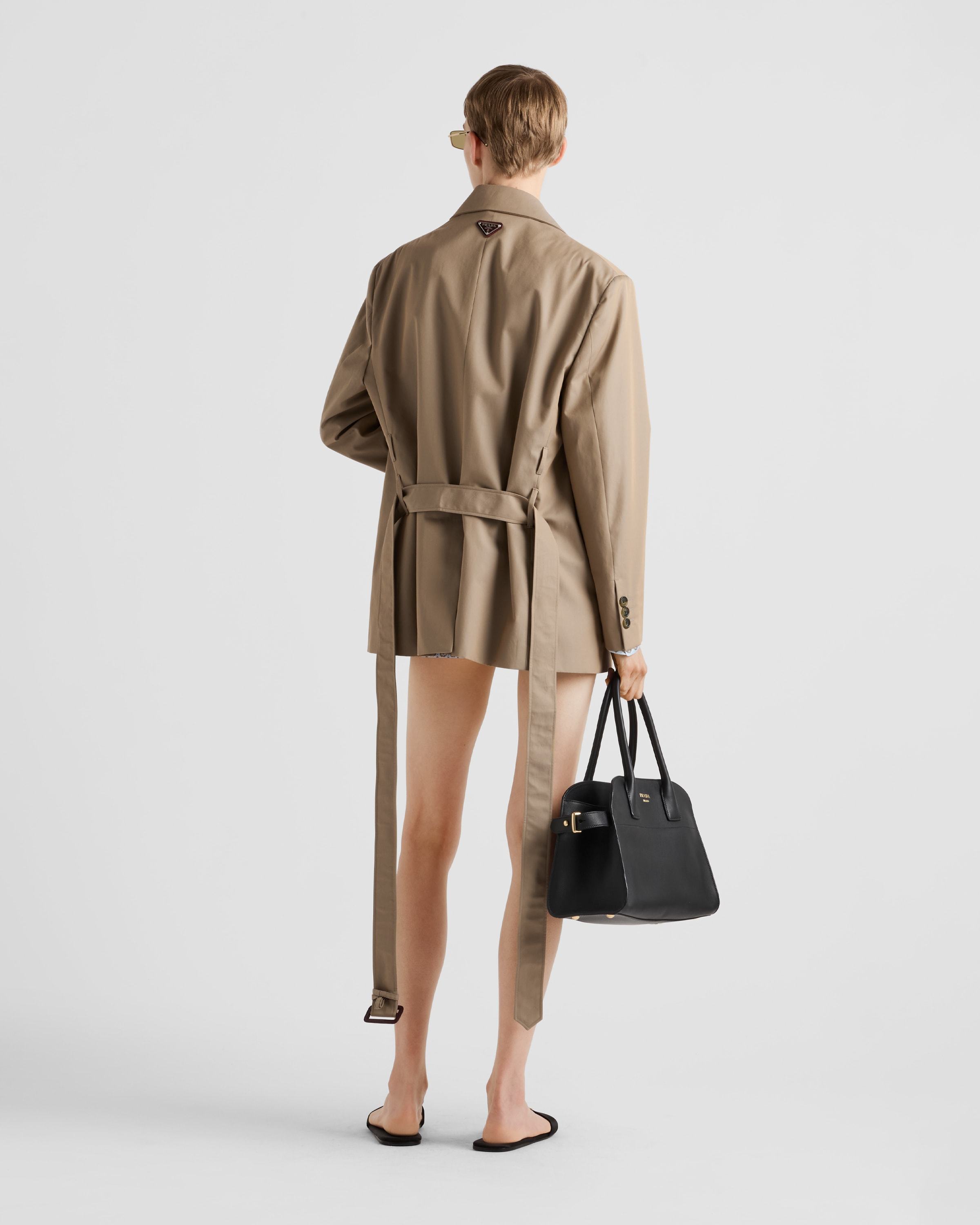 Prada Single-breasted Twill Blazer In Natural Color