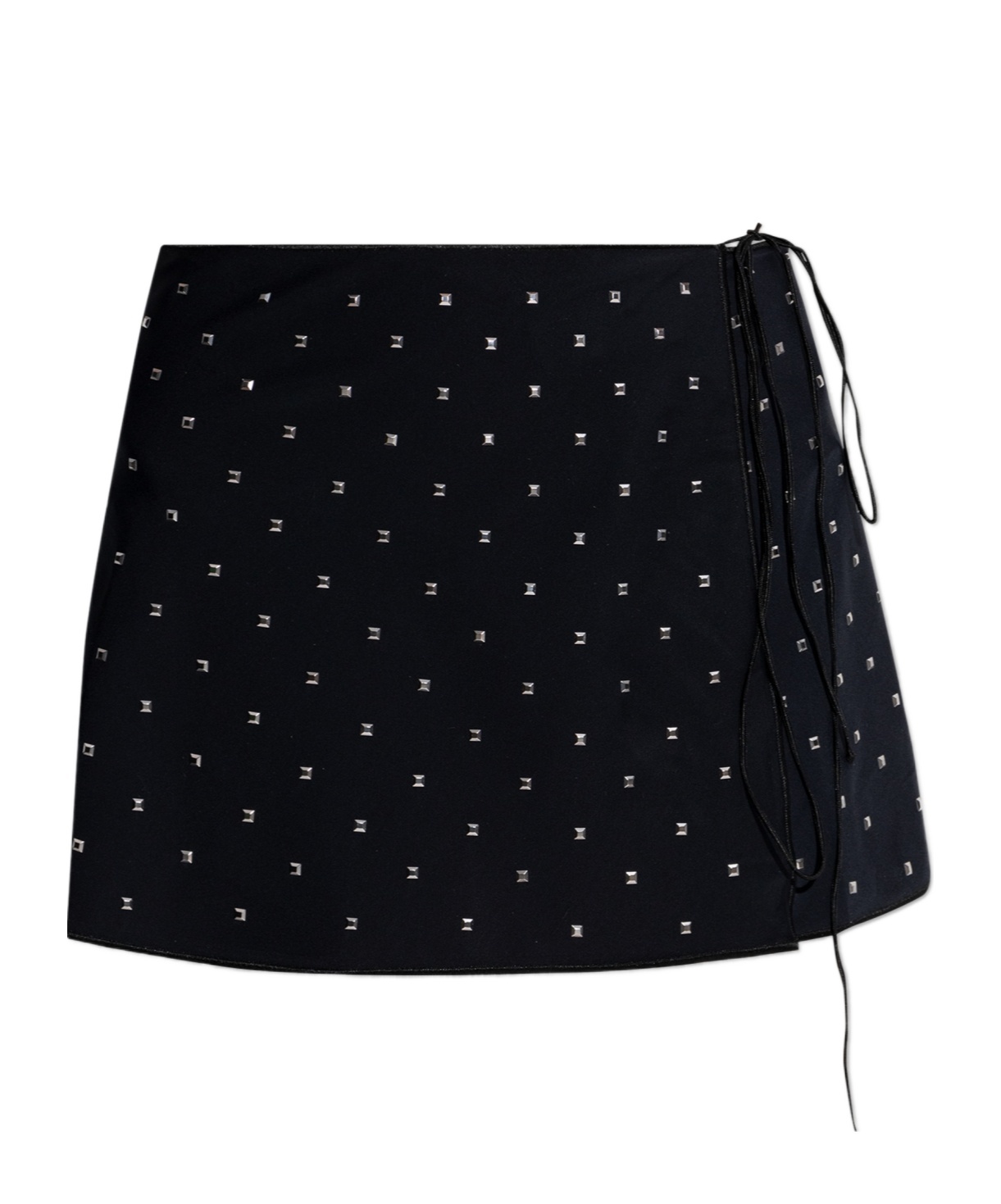 Shop Oseree Stud-embellished Skirt In Black