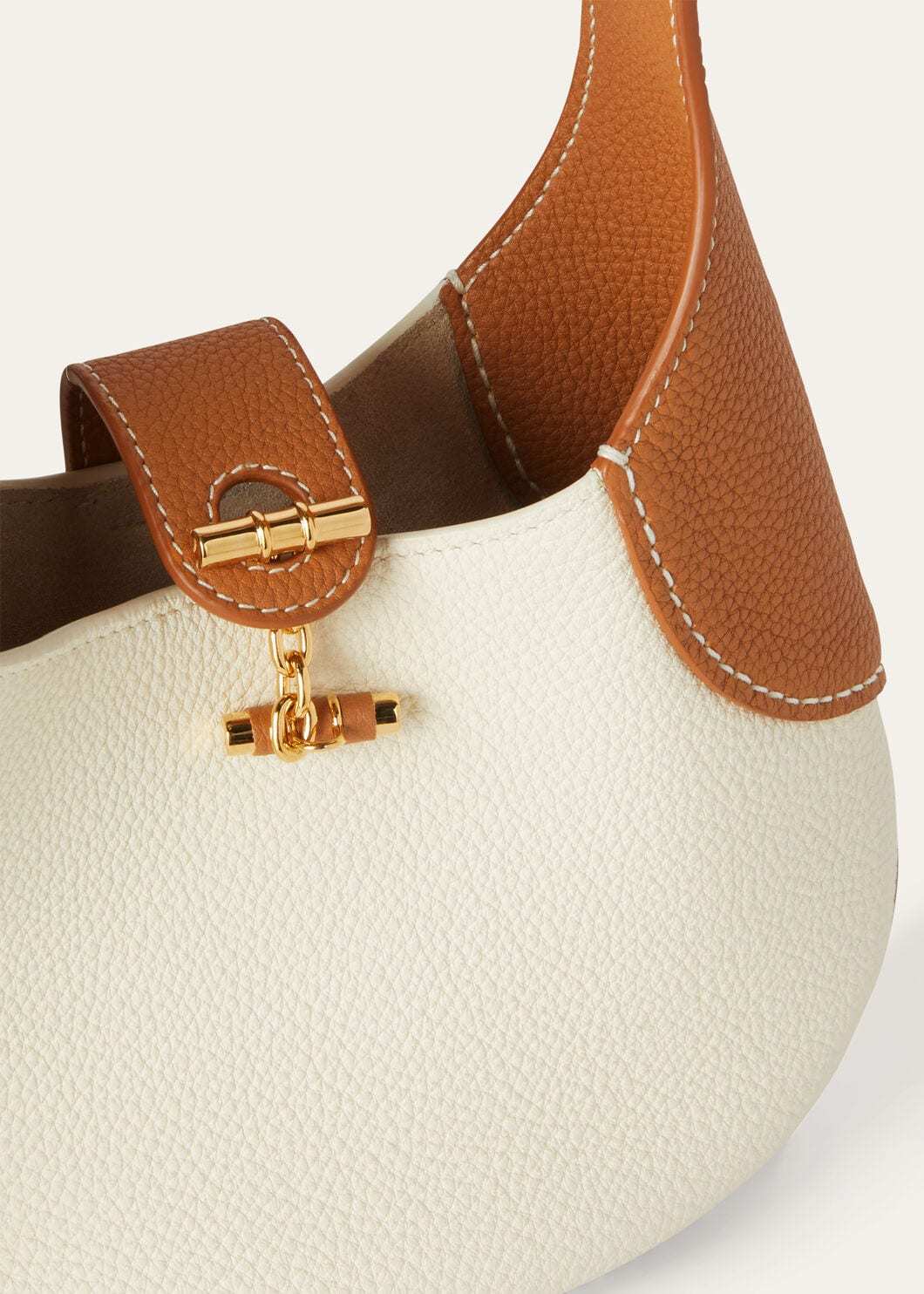 Loro Piana Hammered Calfskin Toggle-fastening Bag