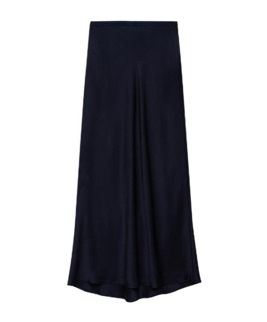 Anine Bing Satin Skirt In Black