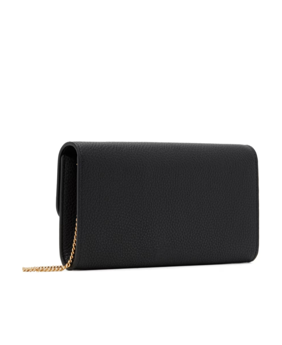 Valentino Logo Pattern Shoulder Bag In Black