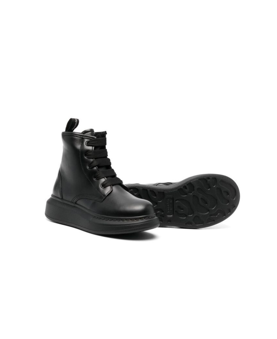 Alexander Mcqueen Lace-up Ankle Boots In Black