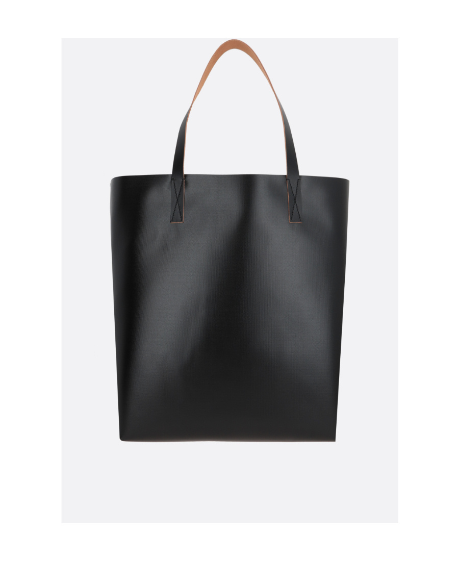 Marni Check-print Logo Tote Bag In White