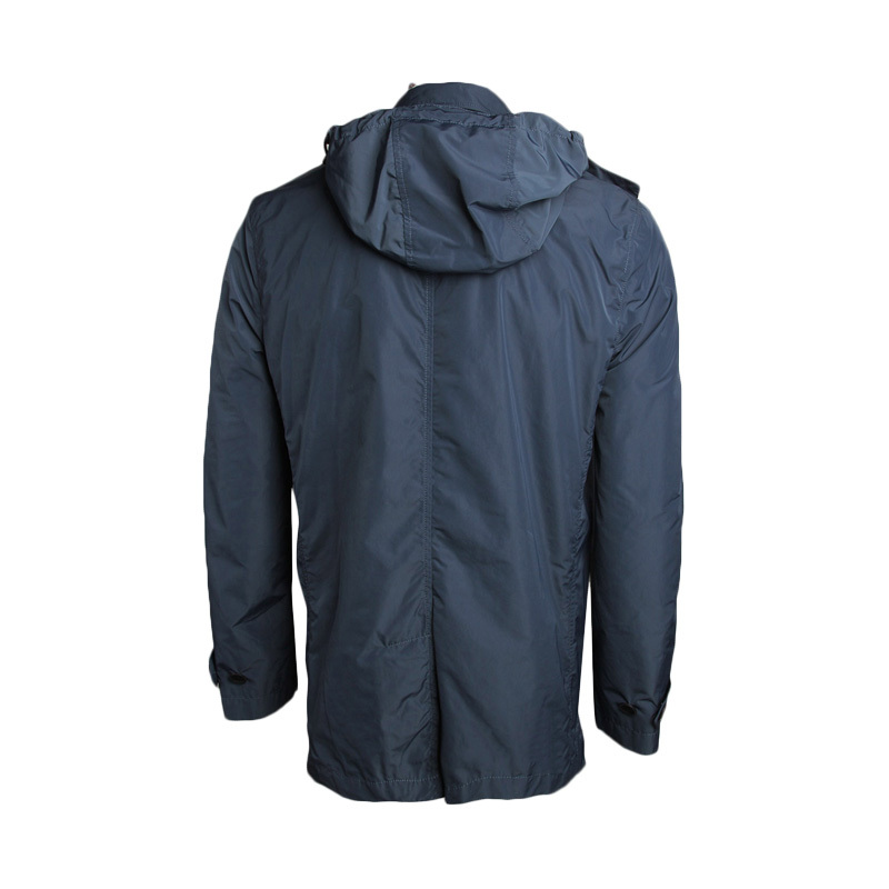 Burberry Hooded Casual Jacket In Blue