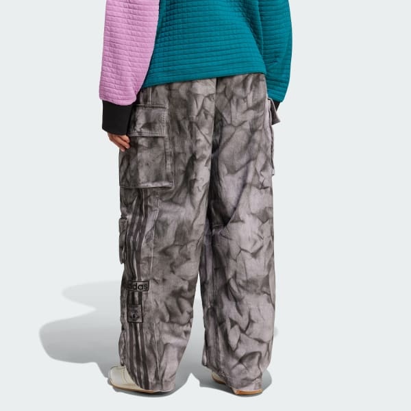 Shop Adidas Originals Camouflage-print Cargo Trousers In Gray