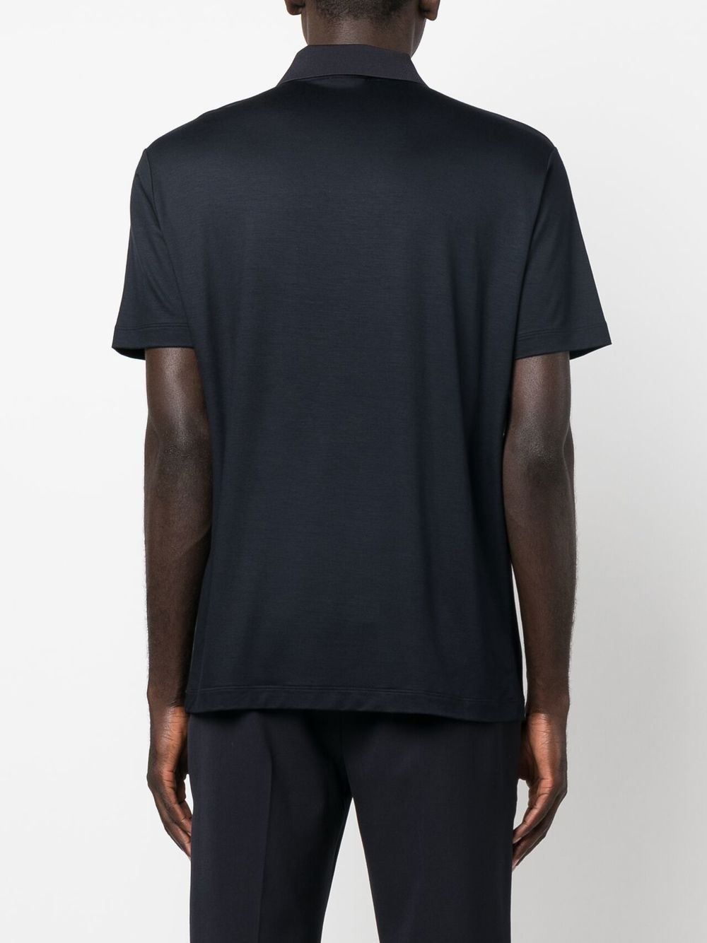 Giorgio Armani Logo Polo Shirt In Black