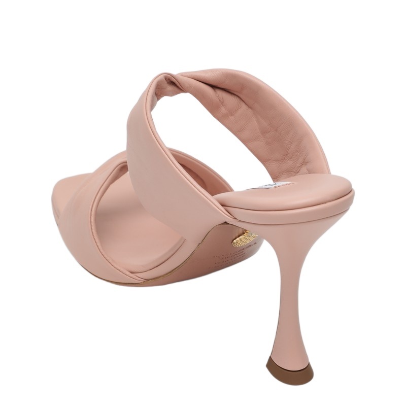 Aquazzura Square Toe Muller Shoes In Pink