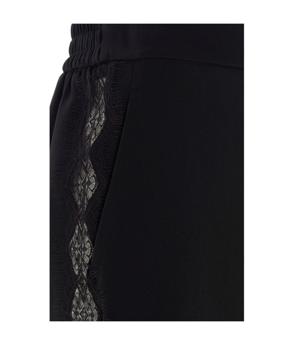 Stella Mccartney Lace Cut-out Tapered Trousers In Black