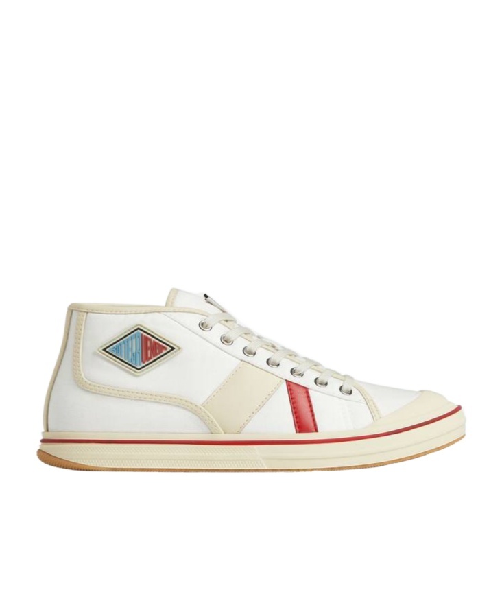 Bottega Veneta Men's Eliot Mid-top Sneakers In Neutral