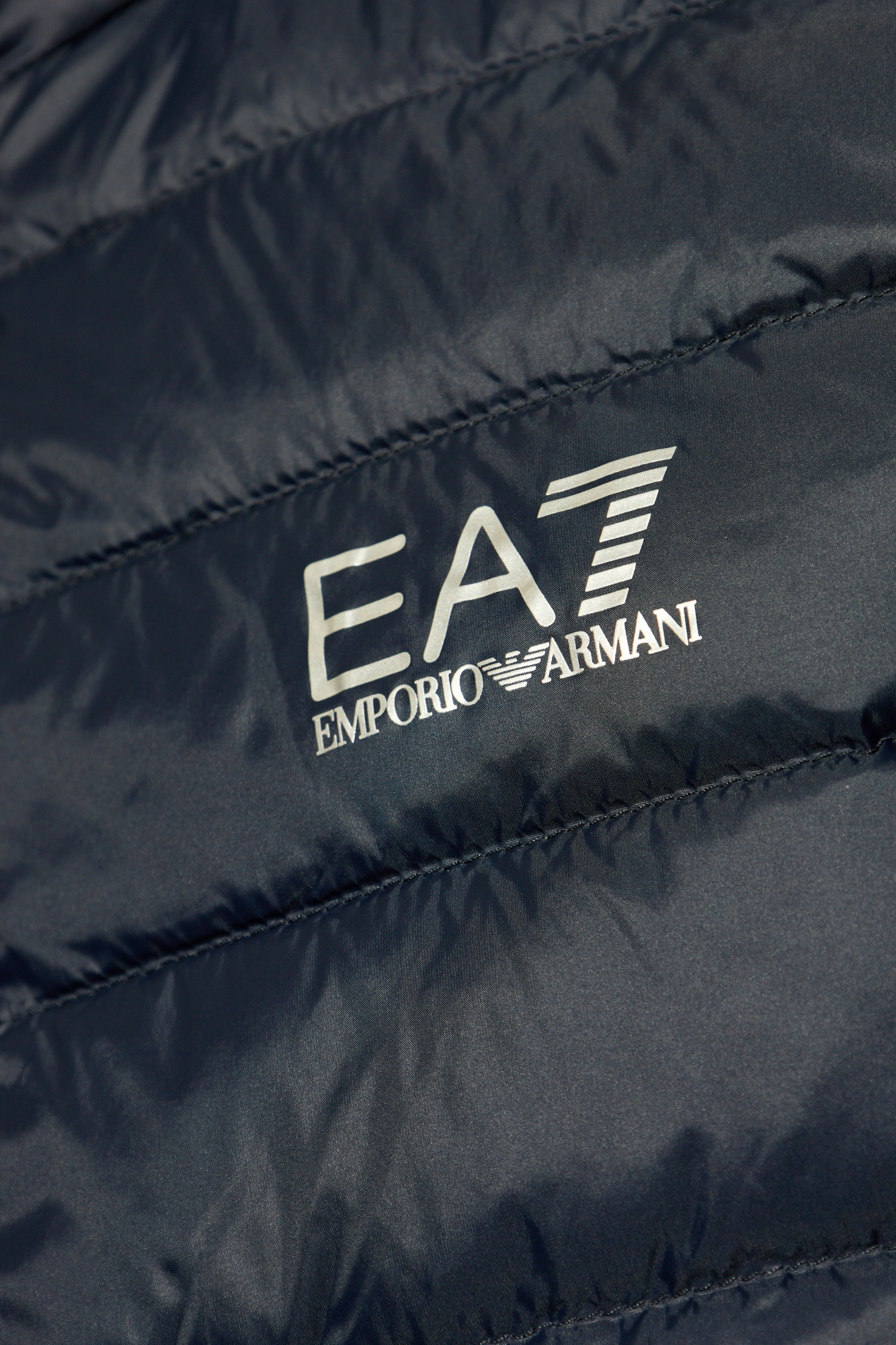 Ea7 Logo Down Vest In Black