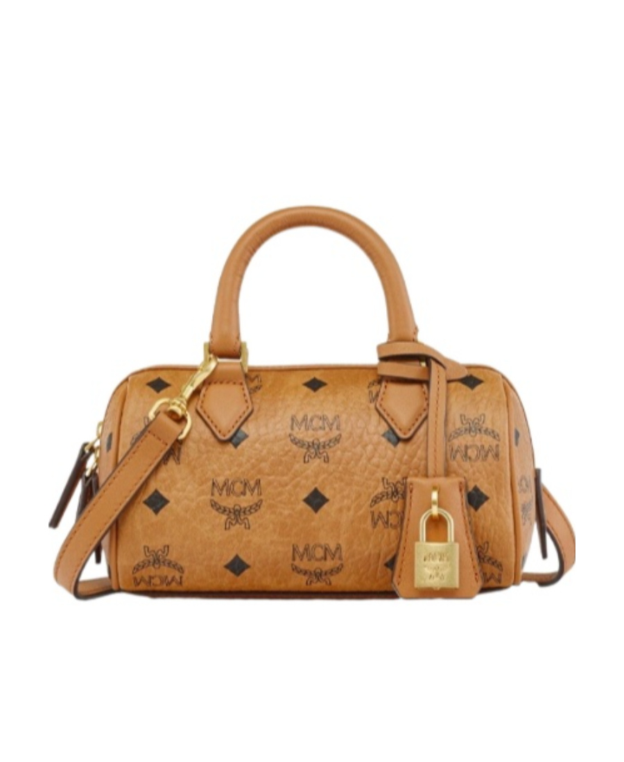 Mcm Mini Ella Boston Tote Bag In Brown