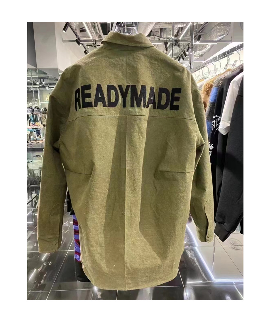 Readymade Logo-print Cargo Shirt In Green