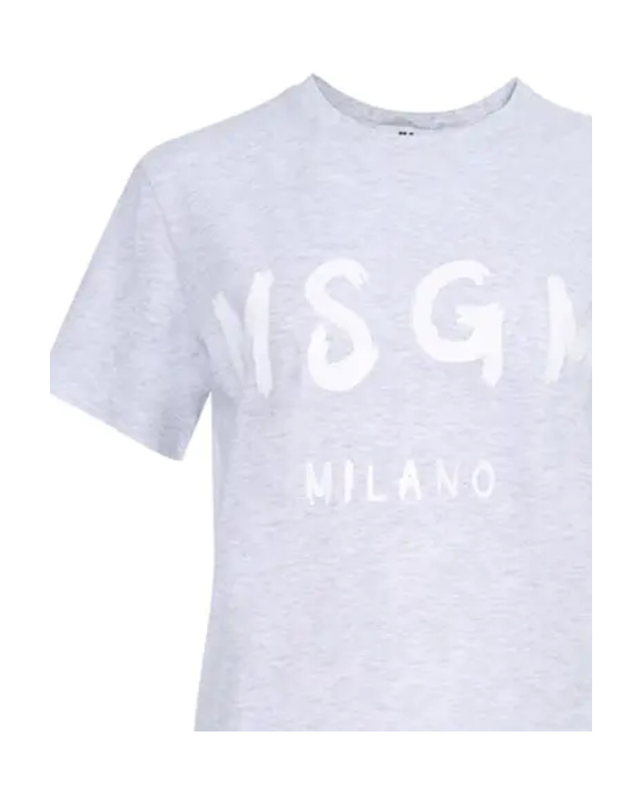 Msgm Logo Short-sleeved T-shirt In White
