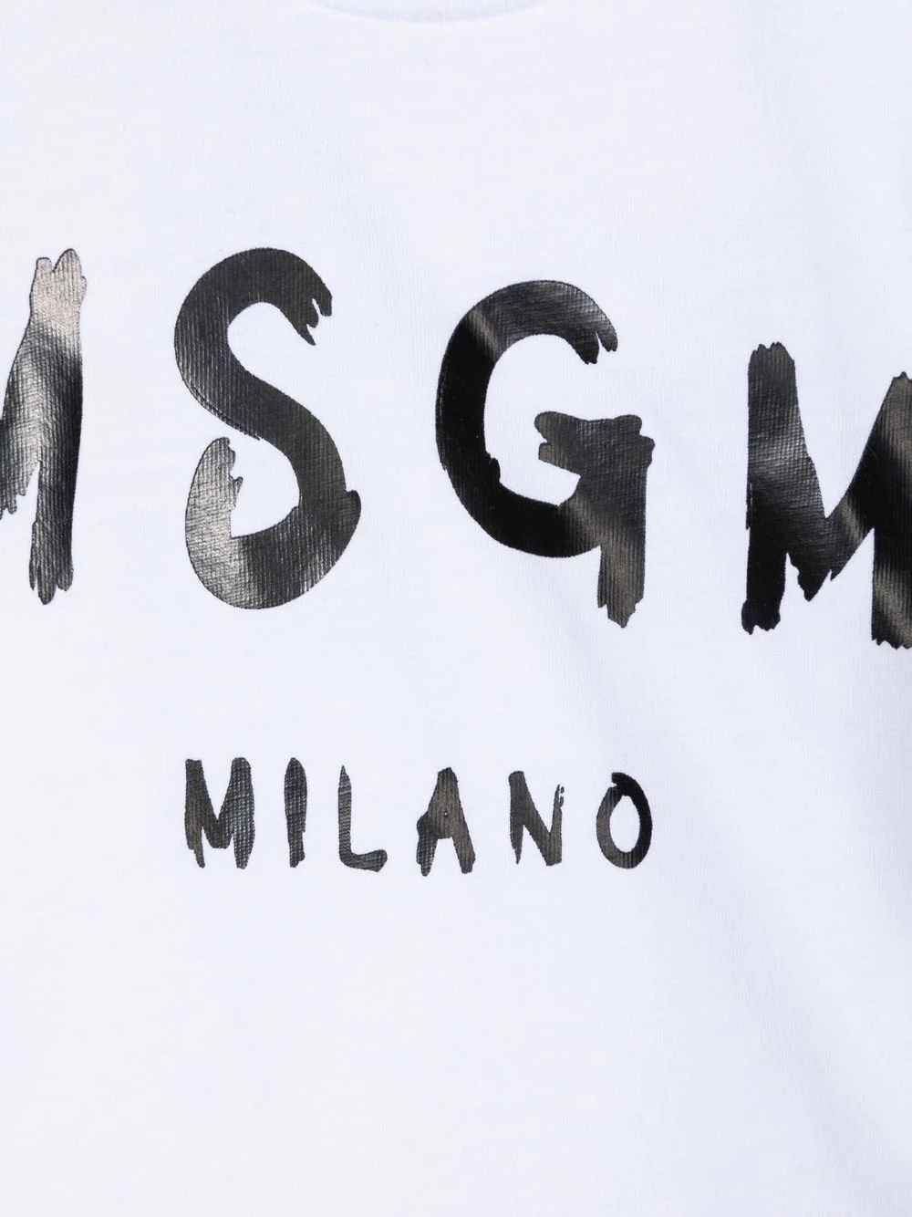 Msgm Logo-print Long-sleeved T-shirt In White