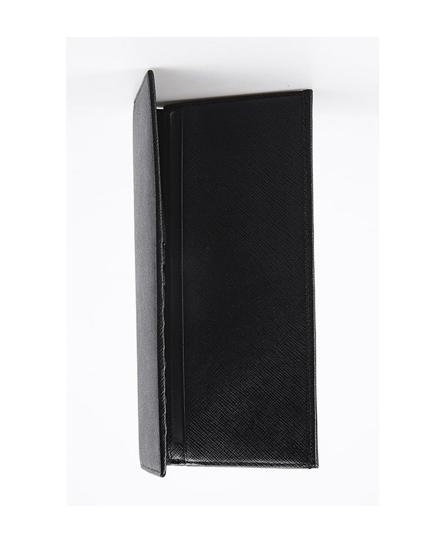 Prada Vertical Bi-fold Wallet In Black