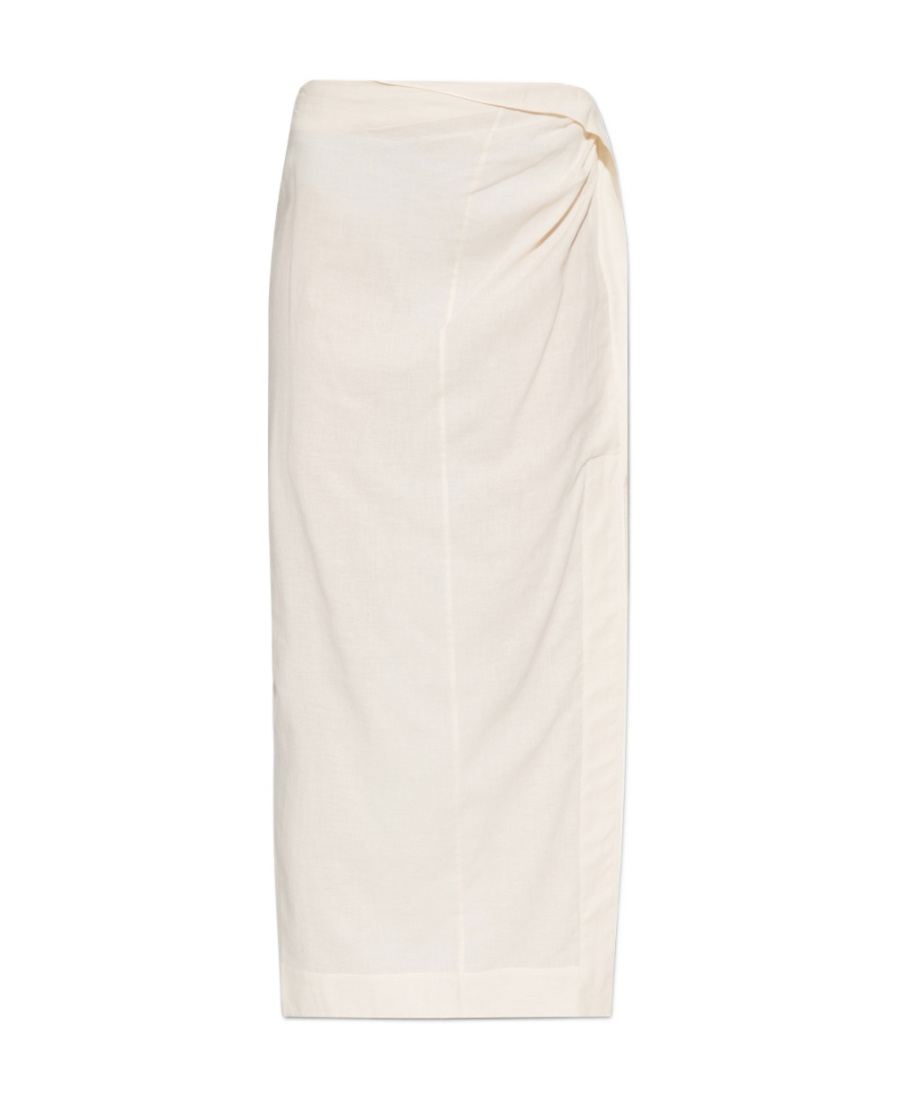 Jacquemus Woman Midi Skirt Off White Size 4 Cotton In White