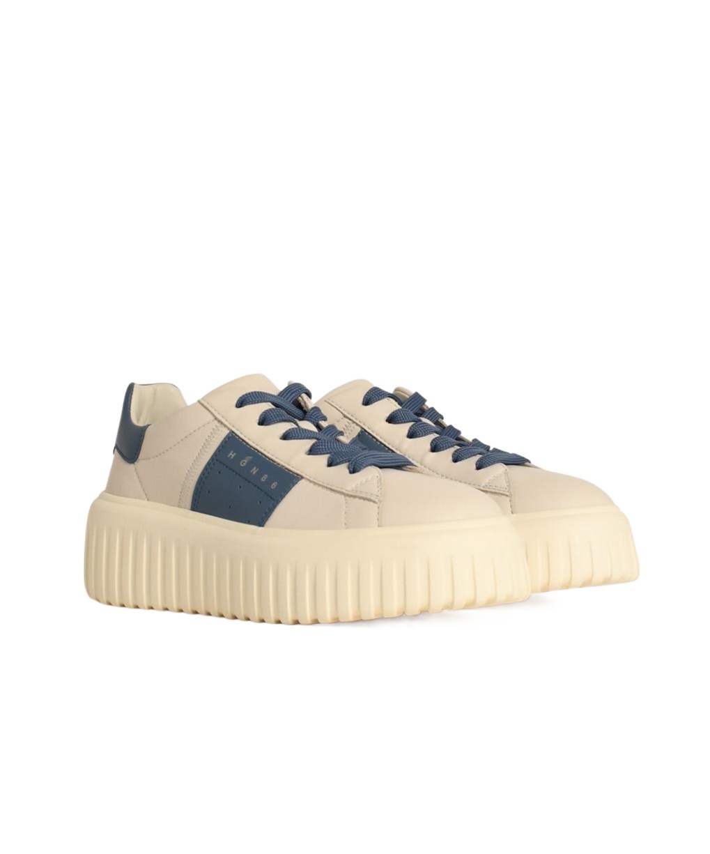 Hogan Sneakers Chunky Sole Contrasting Panels In Nude
